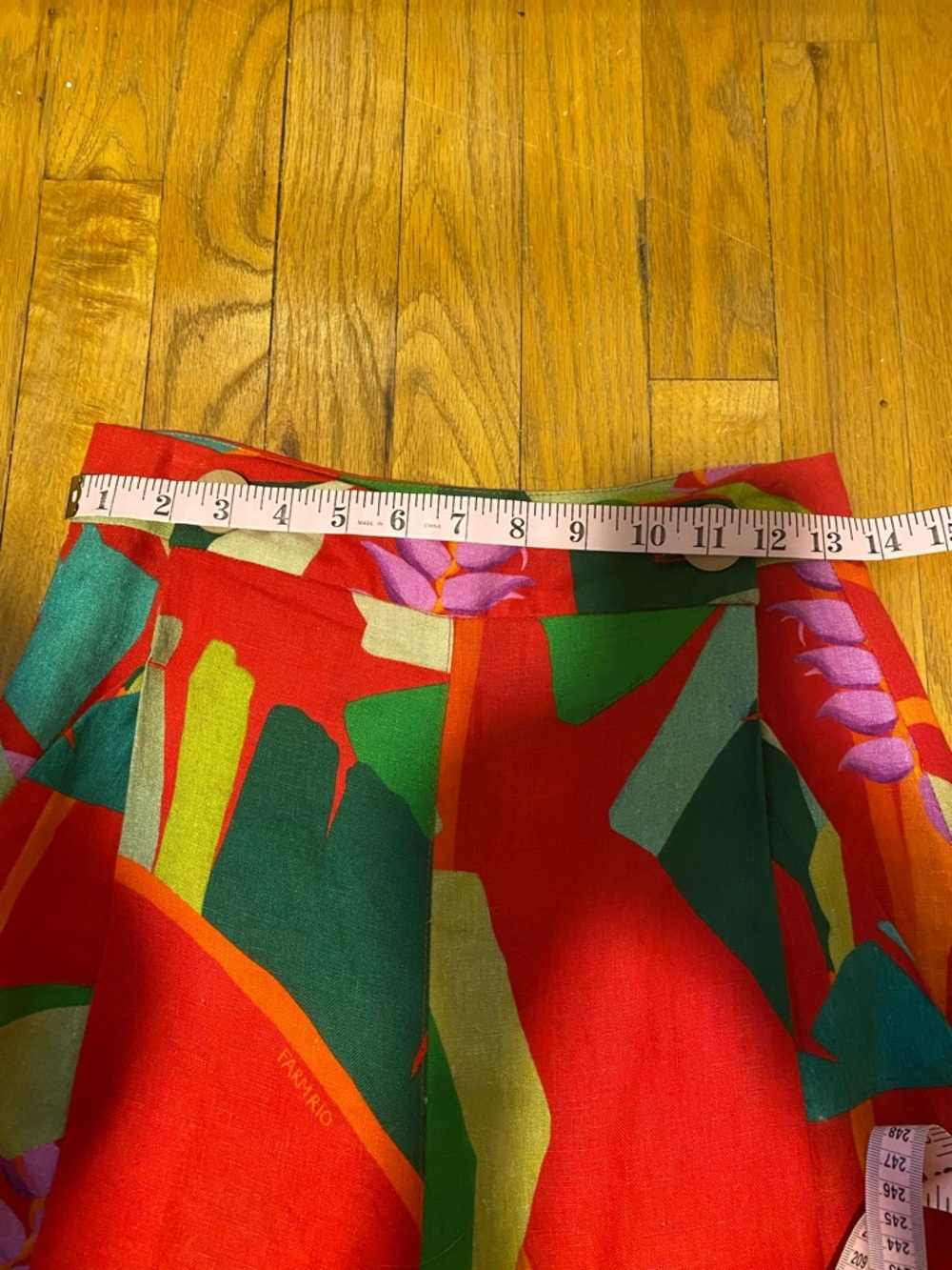 FARM Rio Heliconia Red Wide-Leg Tropical Print Pants - Picture 14 of 16